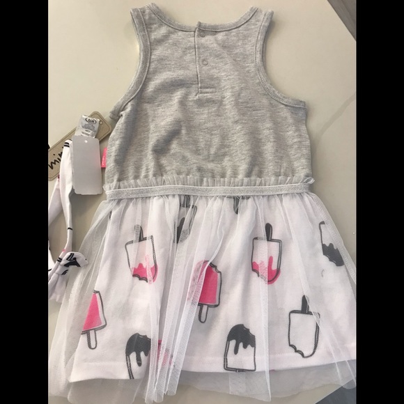 NTD APPAREL POPSICLE DRESS & HEADBAND NEW - Picture 5 of 6